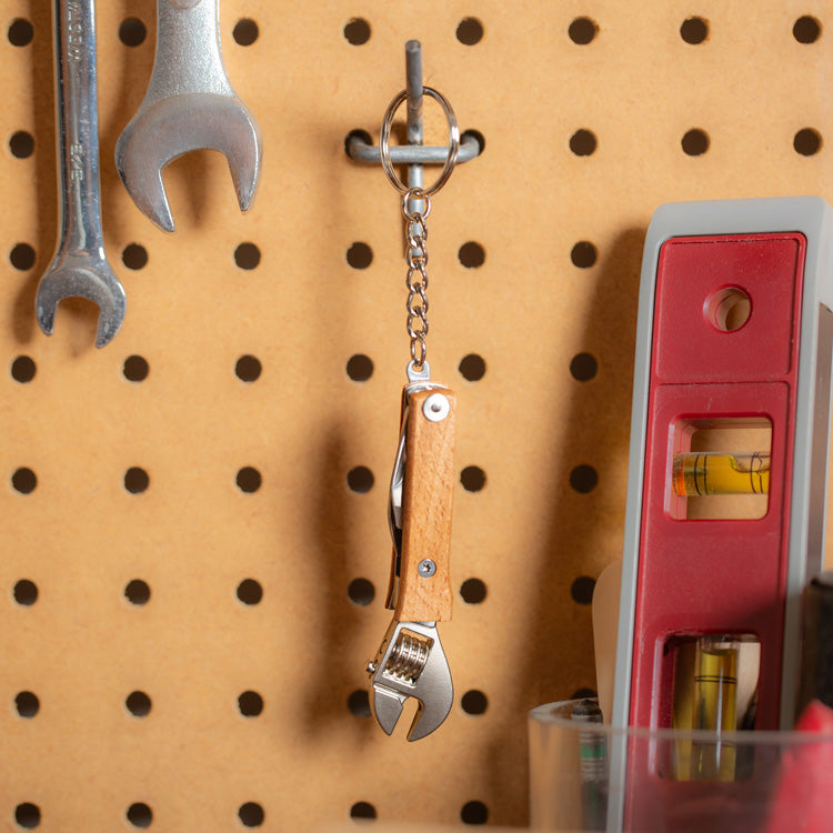 Kikkerland Tools & Wellness Mini Wrench Tool Multitool Holz