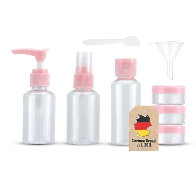 Intirilife Reise Flaschen-Set rosa transparent 6-teilig TSA
