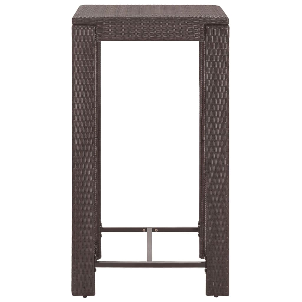 vidaXL Heim & Garten Gartenbar Set 5-tlg Poly Rattan Braun