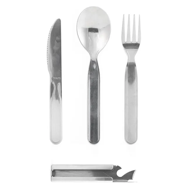 Kikkerland Home Camping Utensils Camping Besteckset mit Halter