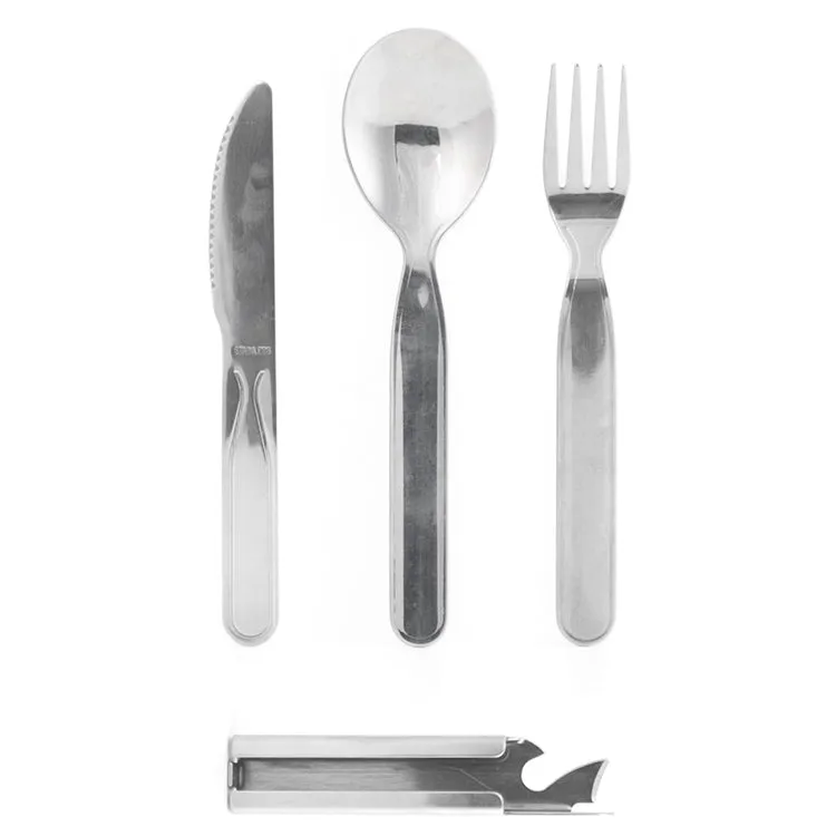 Kikkerland Home Camping Utensils Camping Besteckset mit Halter