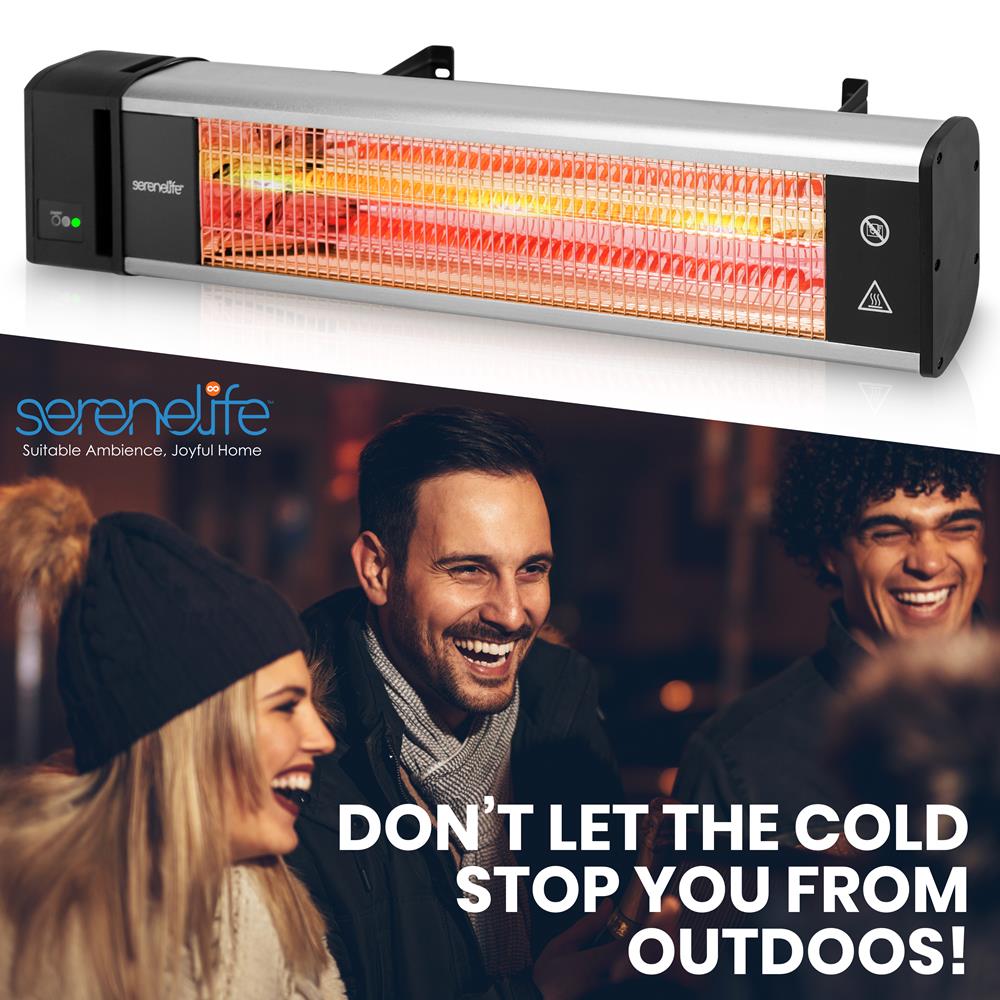 Serenelife Heater Terrassenheizstrahler 1500W Wand Fernbedienung
