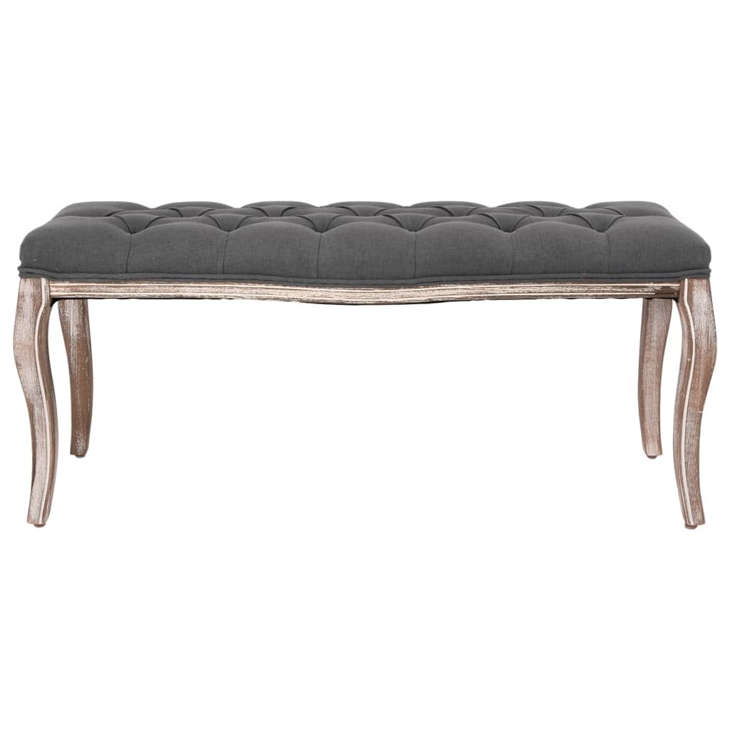 vidaXL Heim & Garten Bank Leinen 110x38x48 cm Dunkelgrau