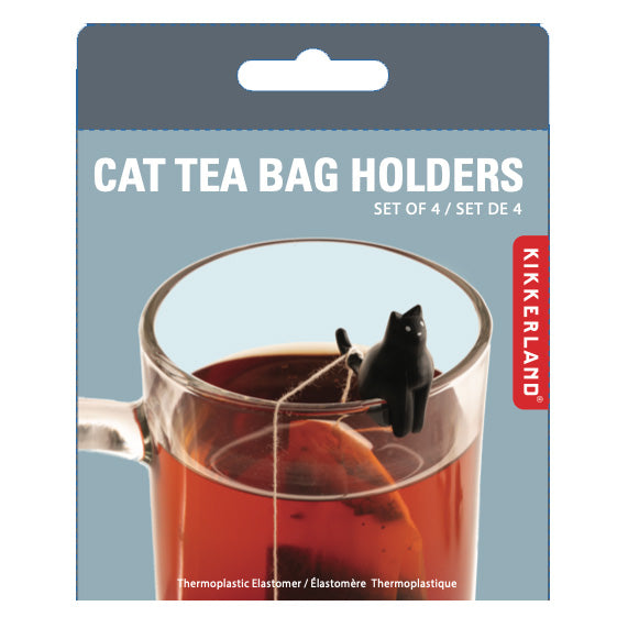 Kikkerland Kitchen Cat Tea Bag Holders Teebeutelhalter 4er