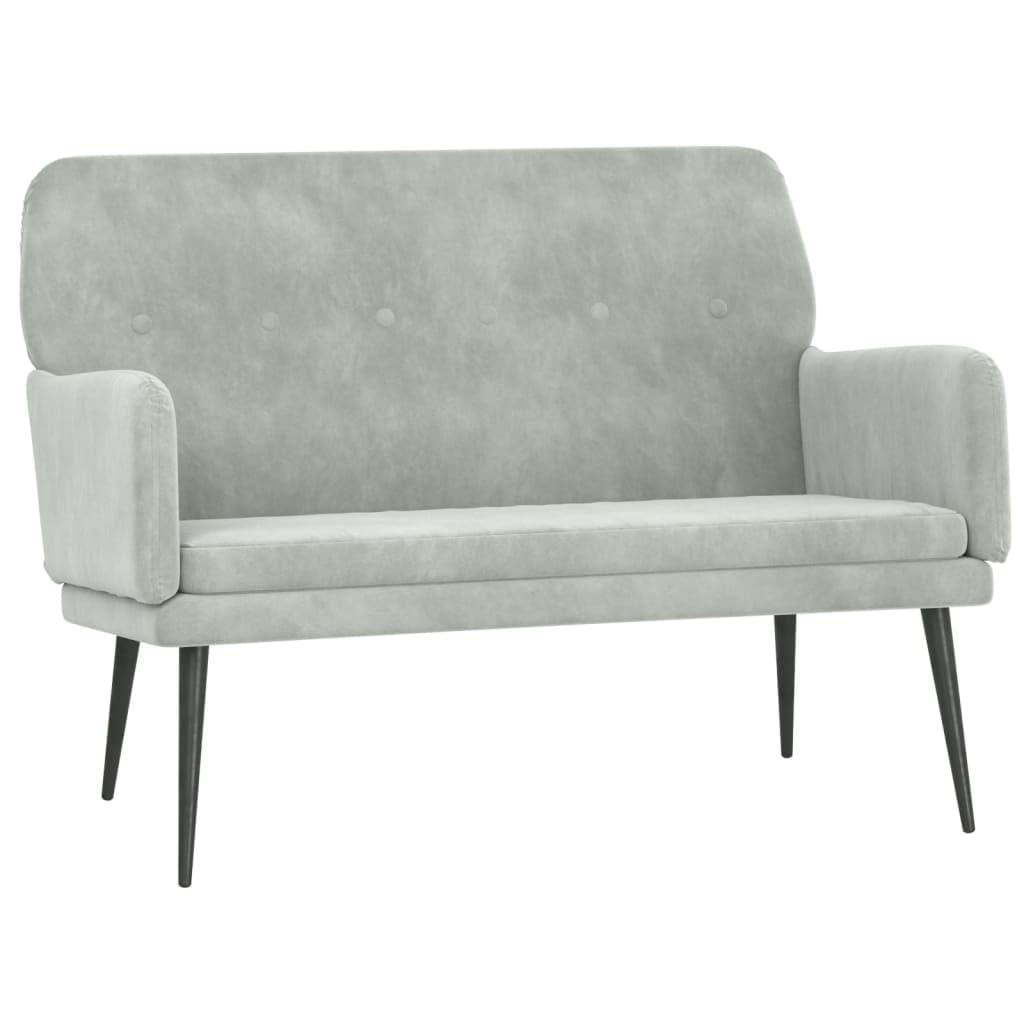 vidaXL Sitzbank Hellgrau Samt 108x79x79 cm Polsterbank
