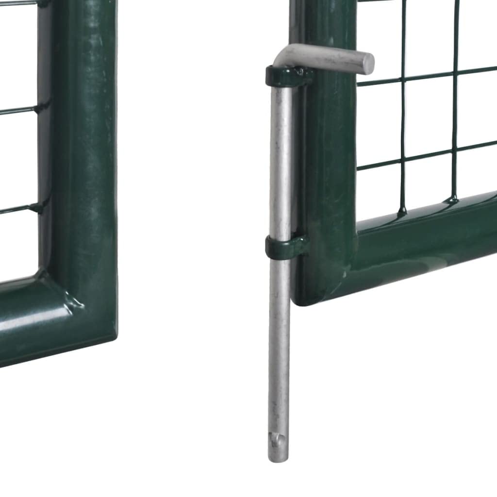 vidaXL Heim & Garten Doppeltor Stahl Schwarz 306x200cm Schloss