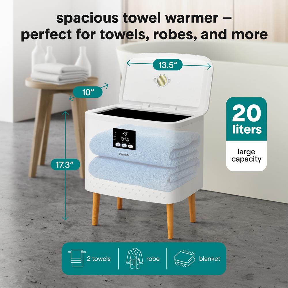 Serenelife Towel Warmers Handtuchwärmer weiß 20L