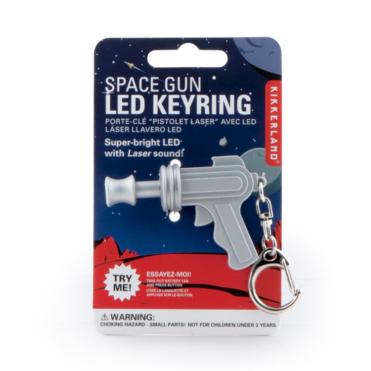 Kikkerland Home Space Gun Schlüsselanhänger LED Sound