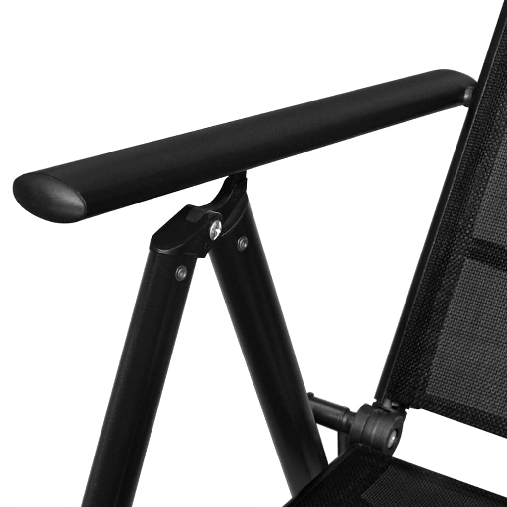 vidaXL Heim & Garten Bistroset 3-tlg schwarz Alu