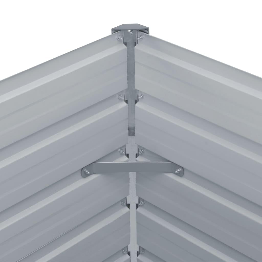 vidaXL Heim & Garten Hochbeet 100x100x45 cm Stahl Anthrazit