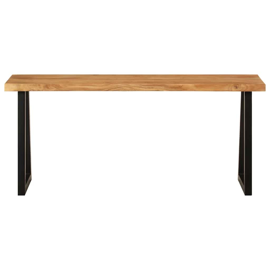 vidaXL Heim & Garten Bank Baumkante 105 cm Akazie Schwarz