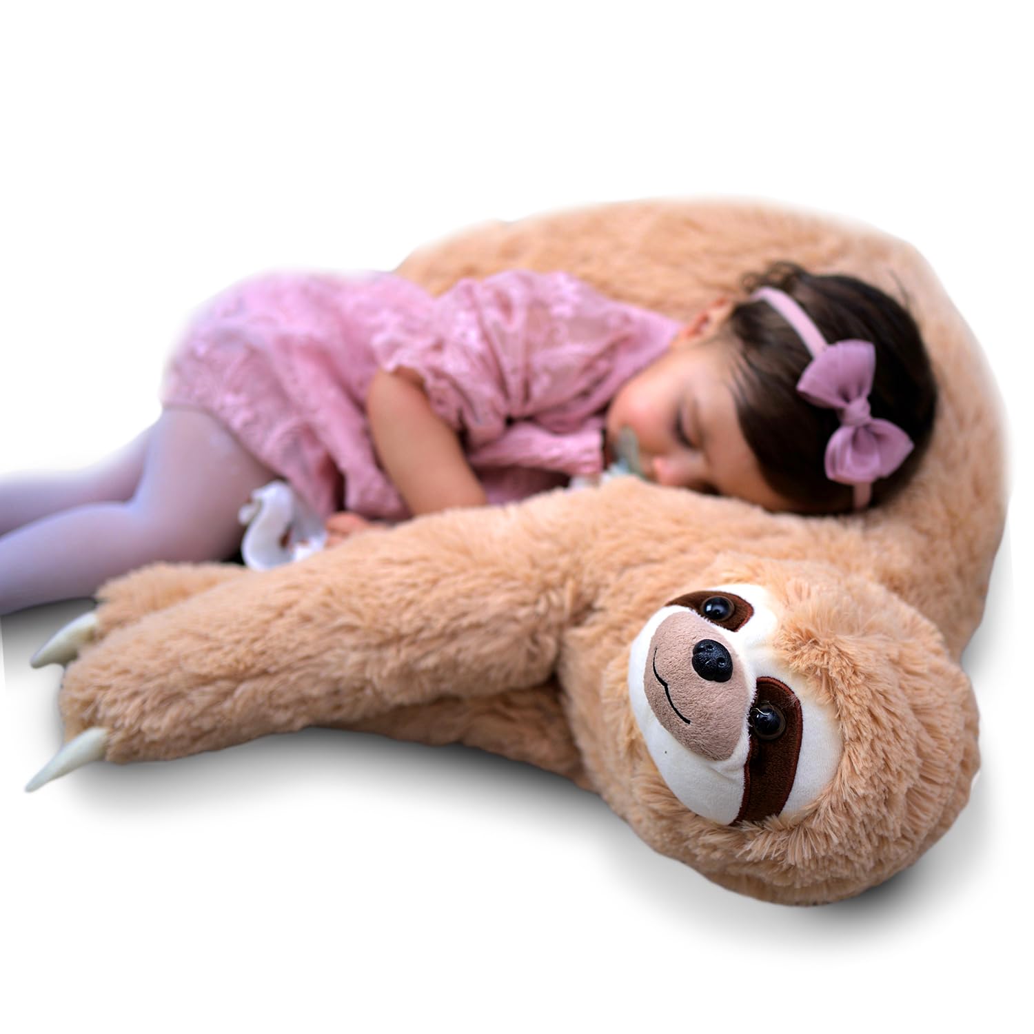 Mikamax Fun & Plush Faultier Kissen 60cm Polyester Braun