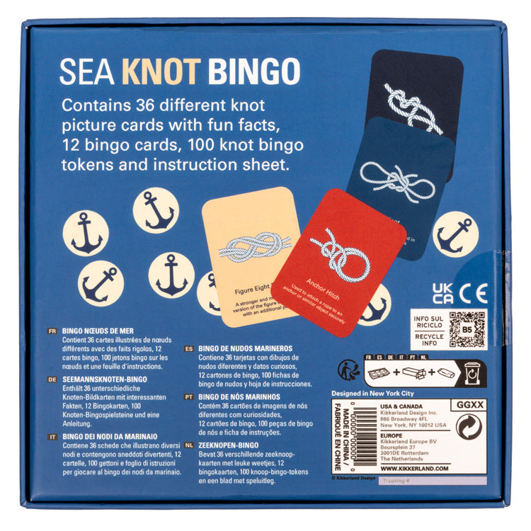 Kikkerland Play Sea Knot Bingo Gesellschaftsspiel Seemannsknoten