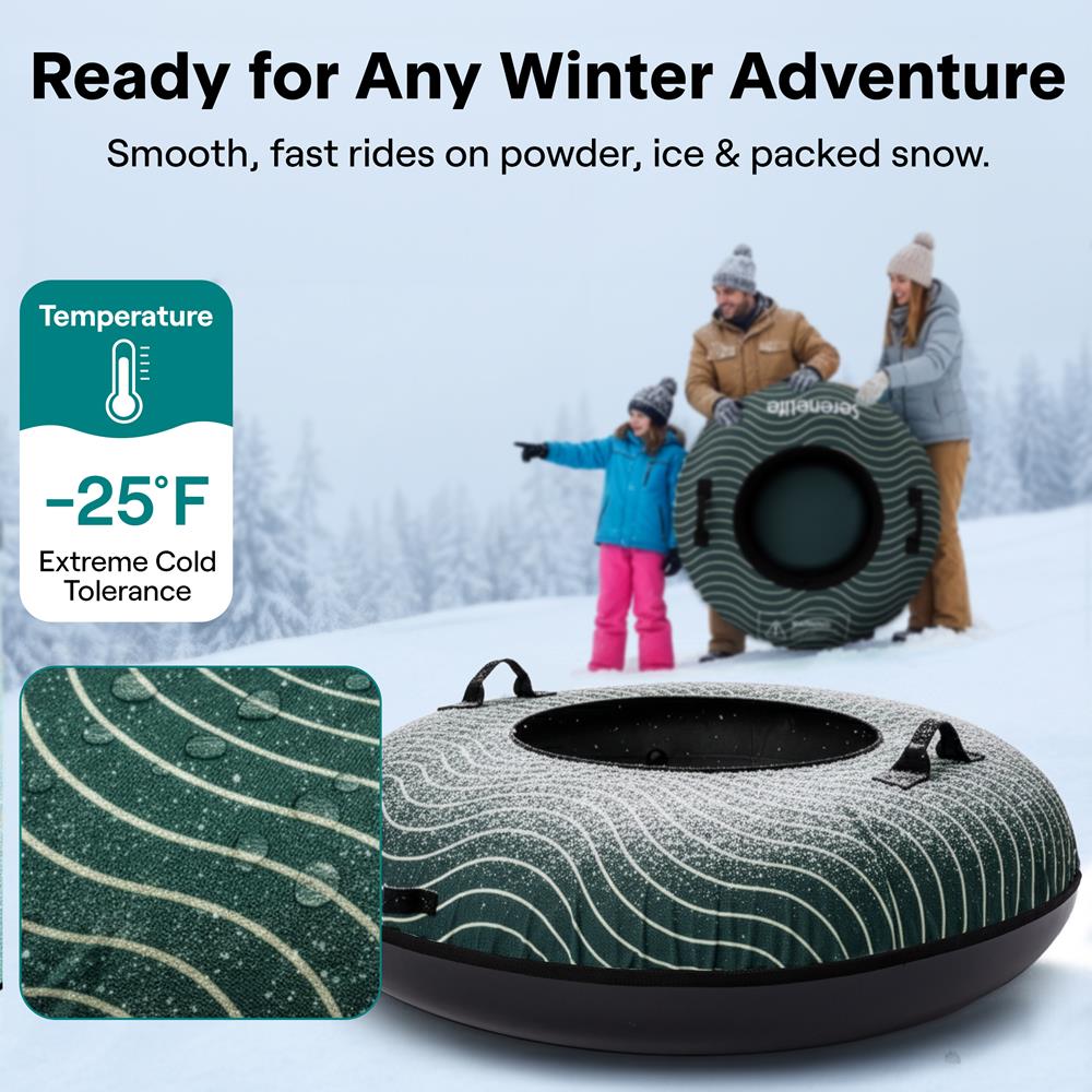 Serenelife Kids Play Snow Tube 40 Zoll Schneereifen grün