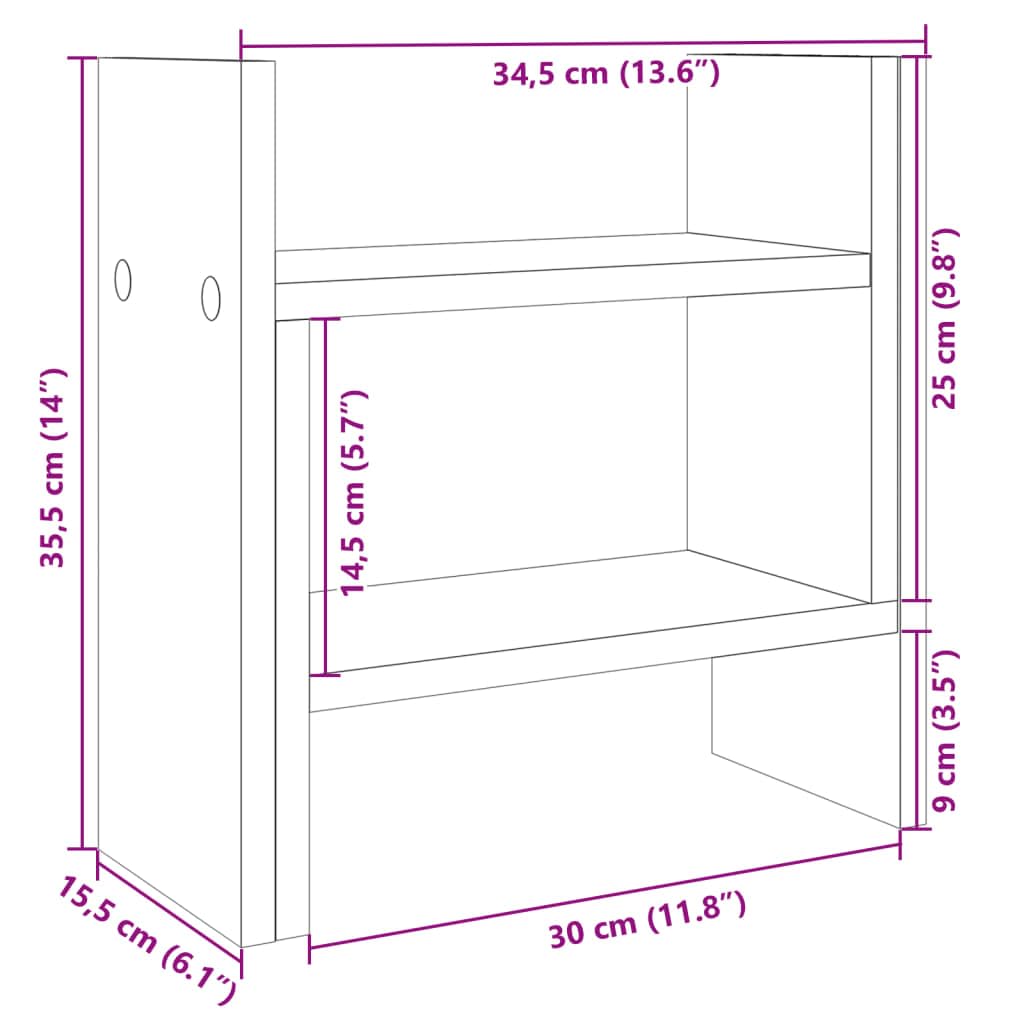 vidaXL Möbel Schreibtisch-Organizer 34,5 cm Holzwerkstoff Weiß