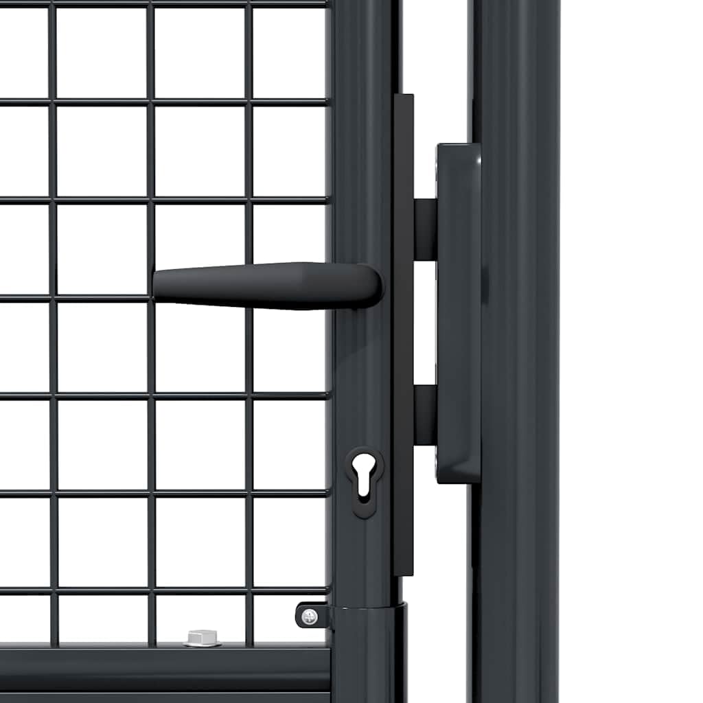 vidaXL Heim & Garten Gartentor 100x150 cm Grau Stahl
