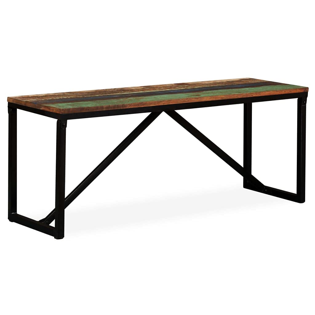 vidaXL Möbel Sitzbank Massivholz 110x35x45 Mehrfarbig