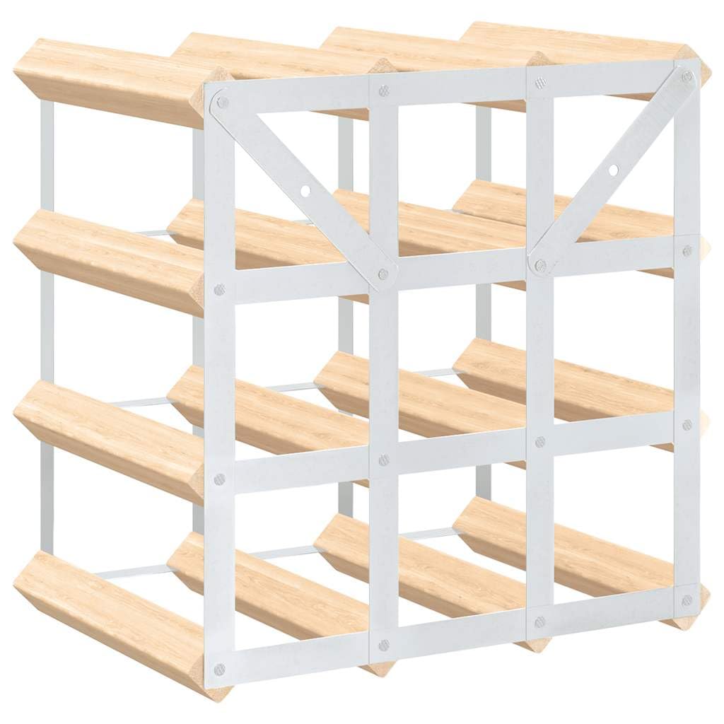 vidaXL Weinregal 12 Flaschen Massivholz Kiefer Regal