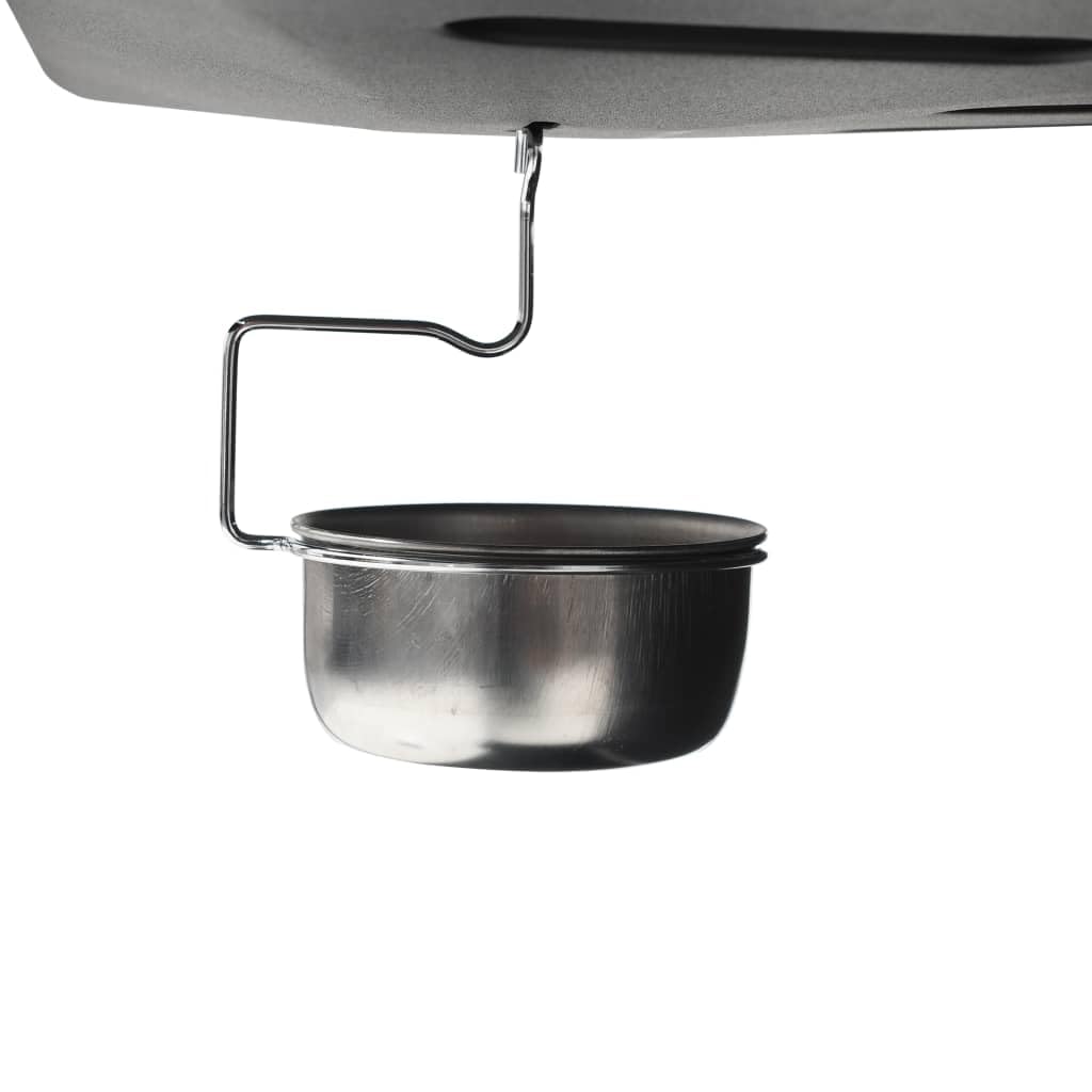 vidaXL Gasgrill 6 Flammen Stahl schwarz mit Thermometer