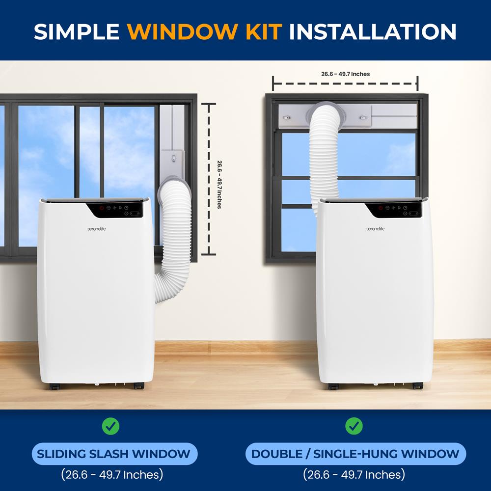 Serenelife Portable AC Klimaanlage Heizung 12000 BTU Weiß