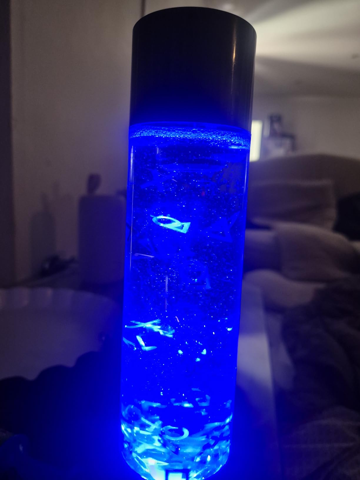 Paladone Playstation Flow-Lampe 33 cm Glitzer Blau USB