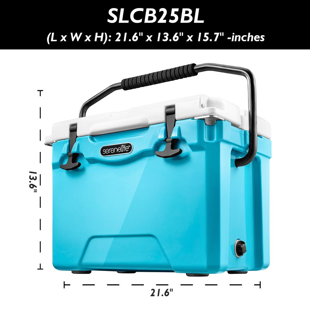 Serenelife Camping Kühlbox 25 Qt blau 23,6 L 5 Tage
