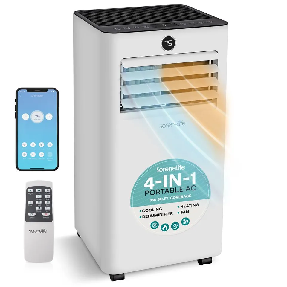 Serenelife Portable AC 8000 BTU Mobile Klimaanlage Weiß