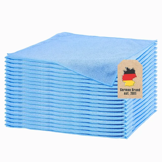 Intirilife Mikrofasertuch Blau 32x32 cm 24er saugstark fusselfrei