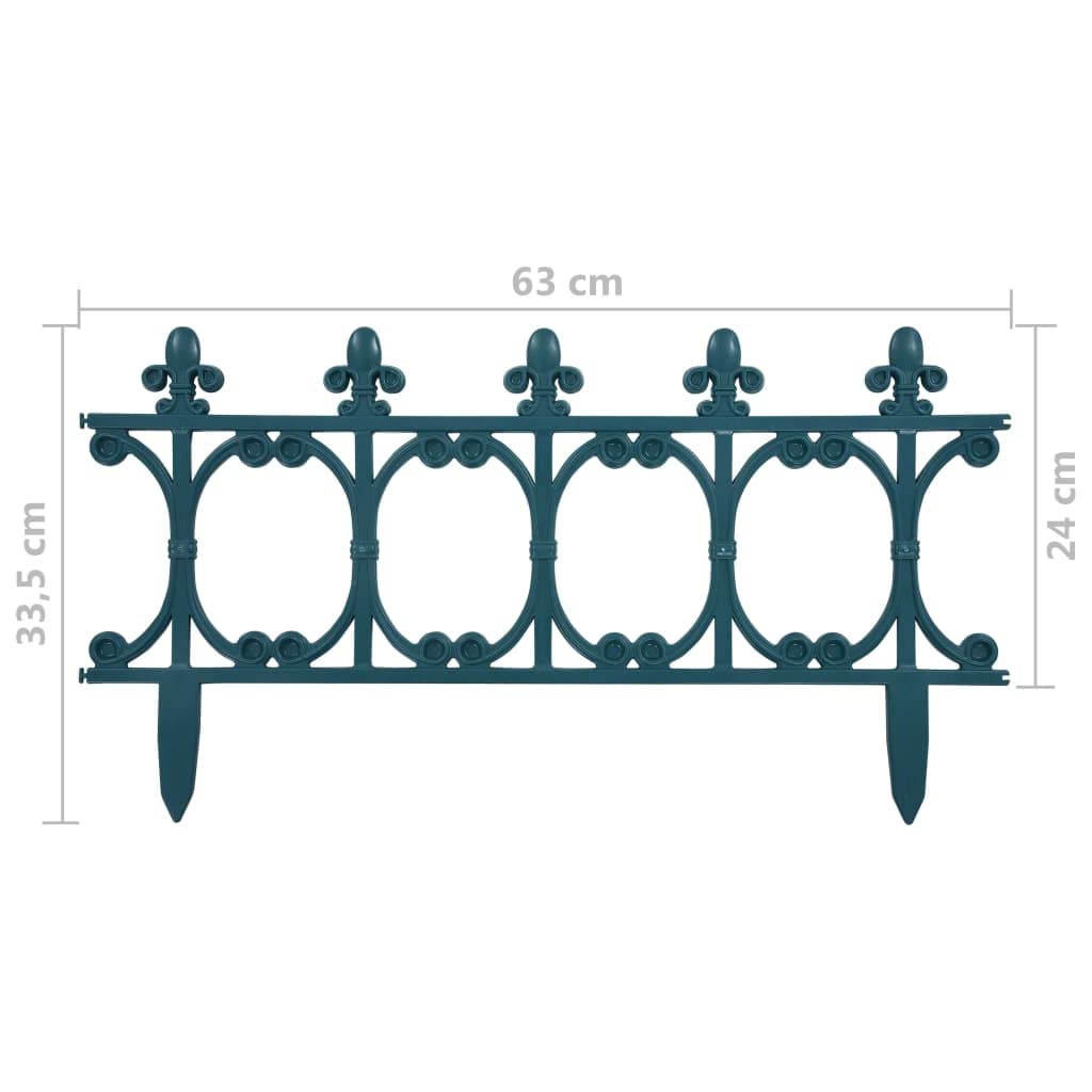 vidaXL Heim & Garten Rasenkante Grün 10m PP 16-tlg