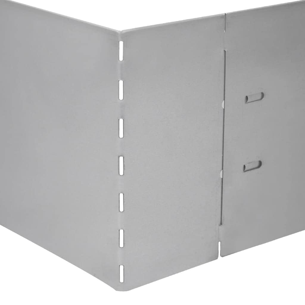 vidaXL Rasenkante Verzinkt Beetumrandung 100x20cm 15 Stk Stahl