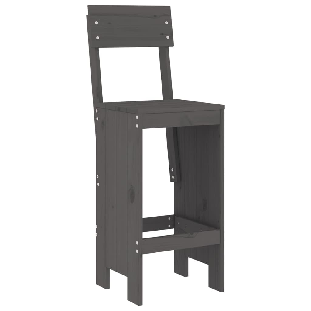 vidaXL Heim & Garten 5-tlg. Gartenbar-Set Holz Grau Kiefer