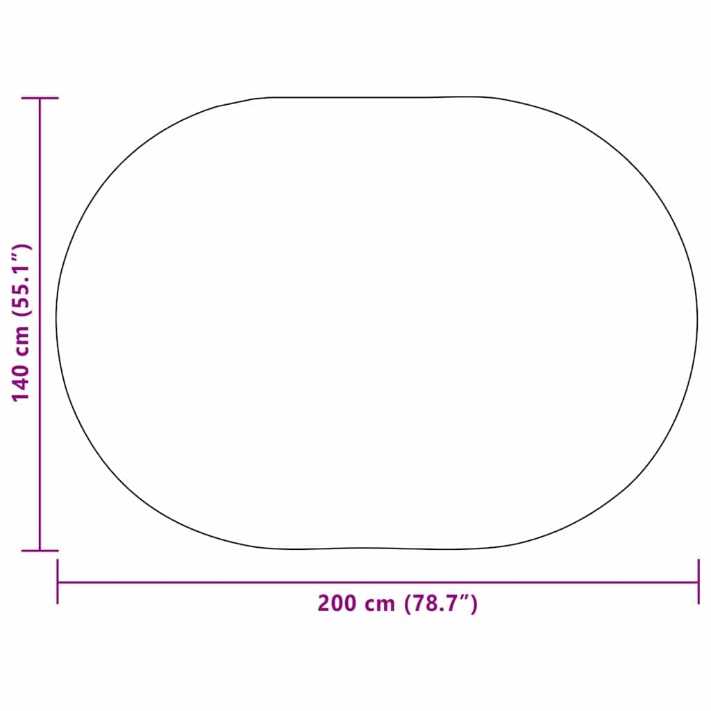 vidaXL ZIZUR Teppich Creme 140x200 cm Polypropylen