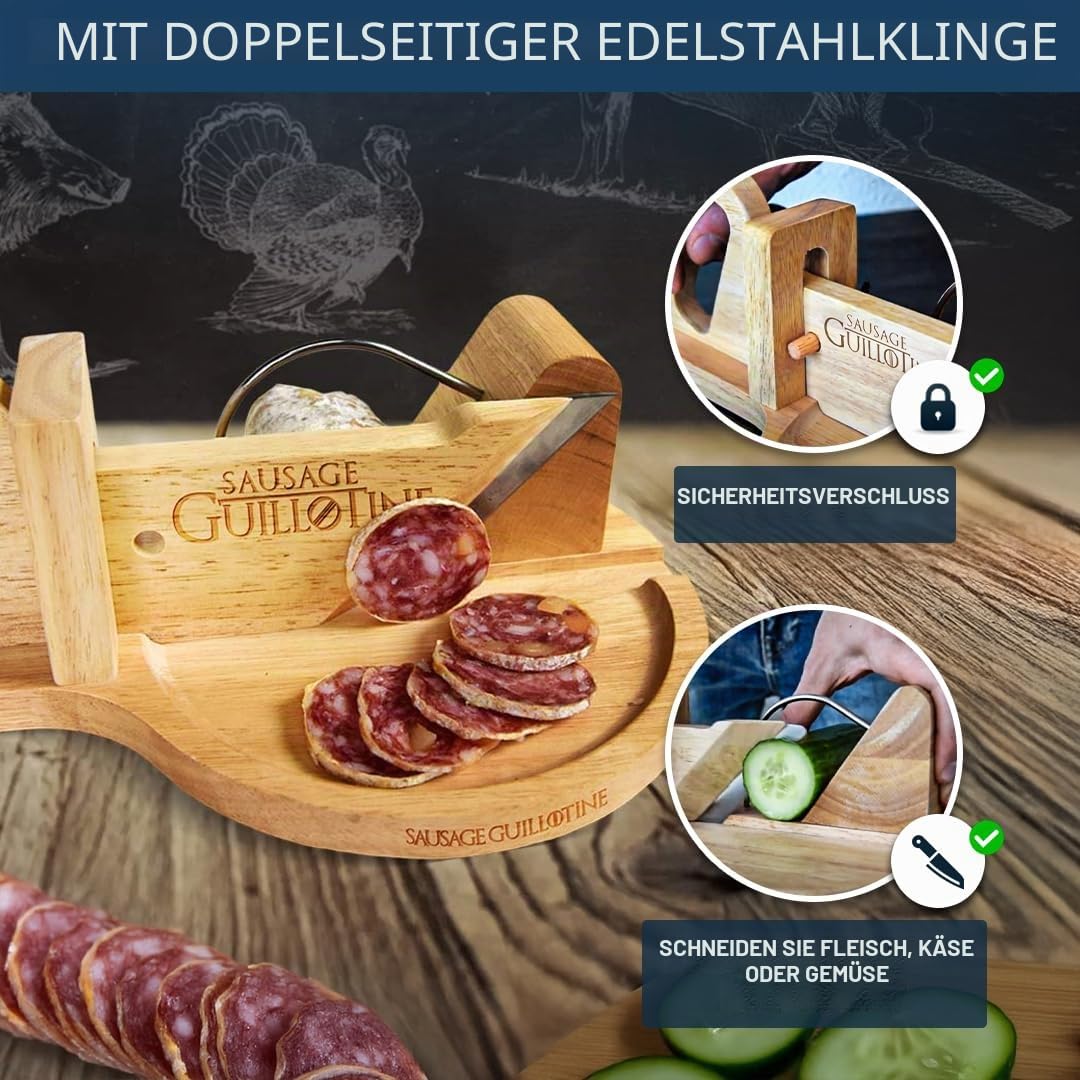 Mikamax Bar & Kitchen Wurstschneider Guillotine Holz