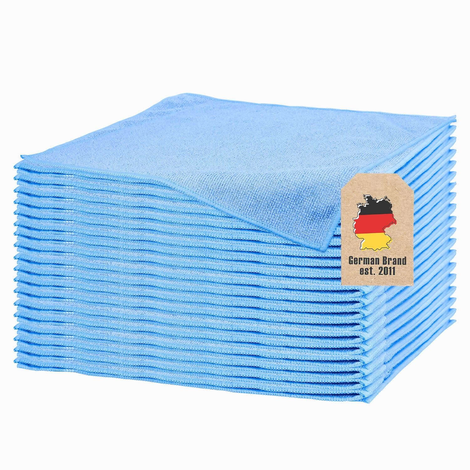Intirilife Mikrofasertuch Blau 32x32 cm 24er saugstark fusselfrei