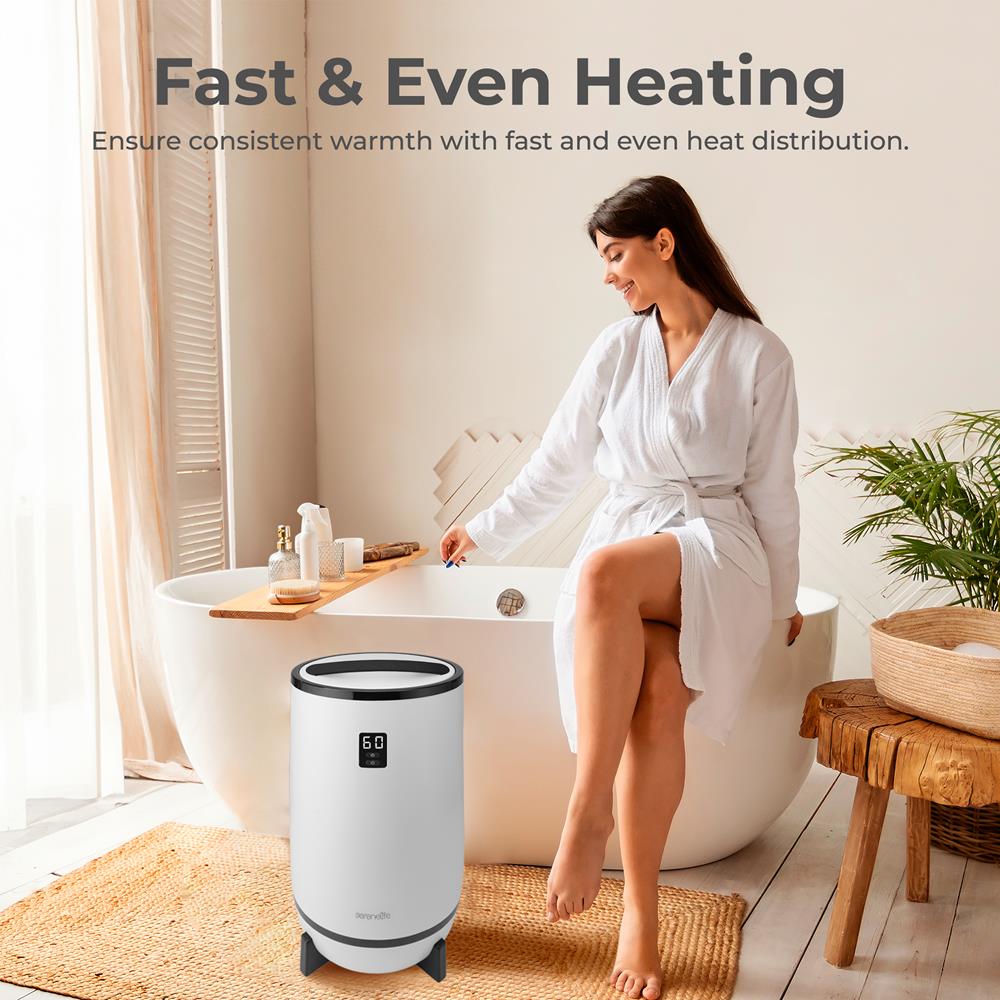 Serenelife Towel Warmer Handtuchwärmer Timer 2 Handtücher