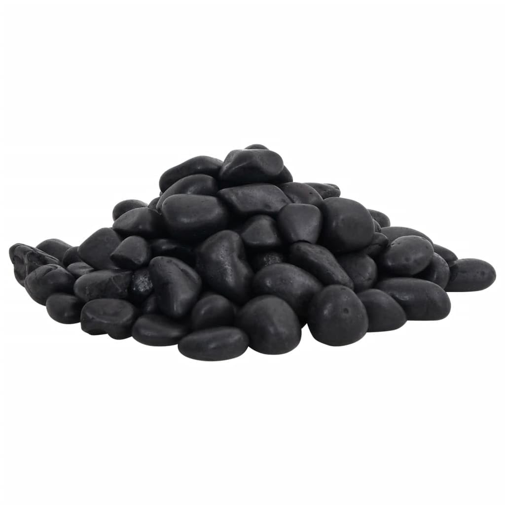 vidaXL Kieselsteine 2-5 cm 25 kg Deko Kies Schwarz poliert