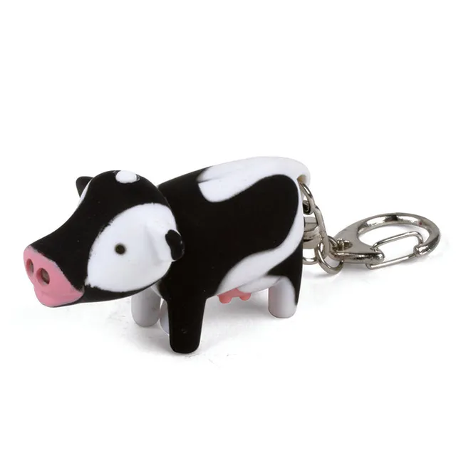 Kikkerland Home Cow LED Schlüsselanhänger Kuh mit Licht und Sound