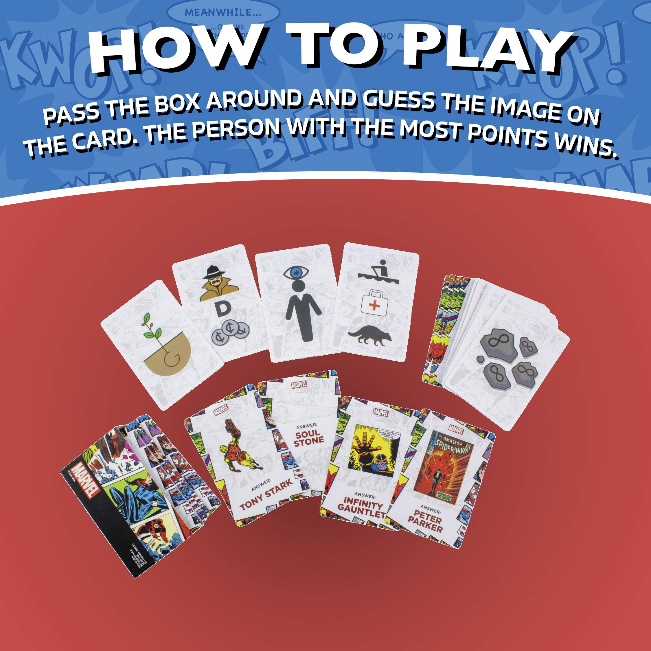 Paladone Say What You See Marvel Kartenspiel 79 Karten Ratespiel