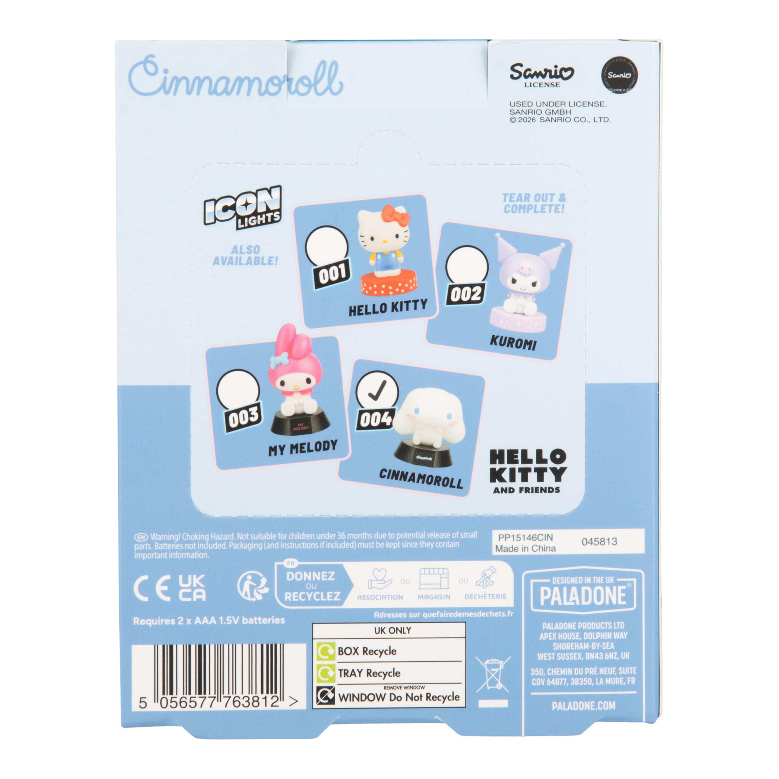 Paladone Cinnamoroll Icon Light Lampe 9cm Batterie warmweiß