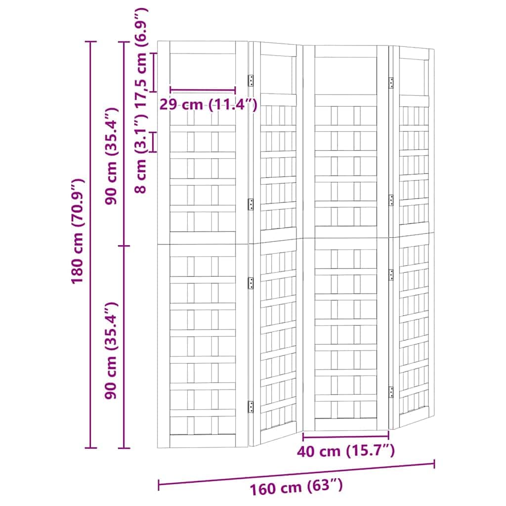 vidaXL Heim & Garten Sichtschutz 160x180 Honigbraun Kiefer