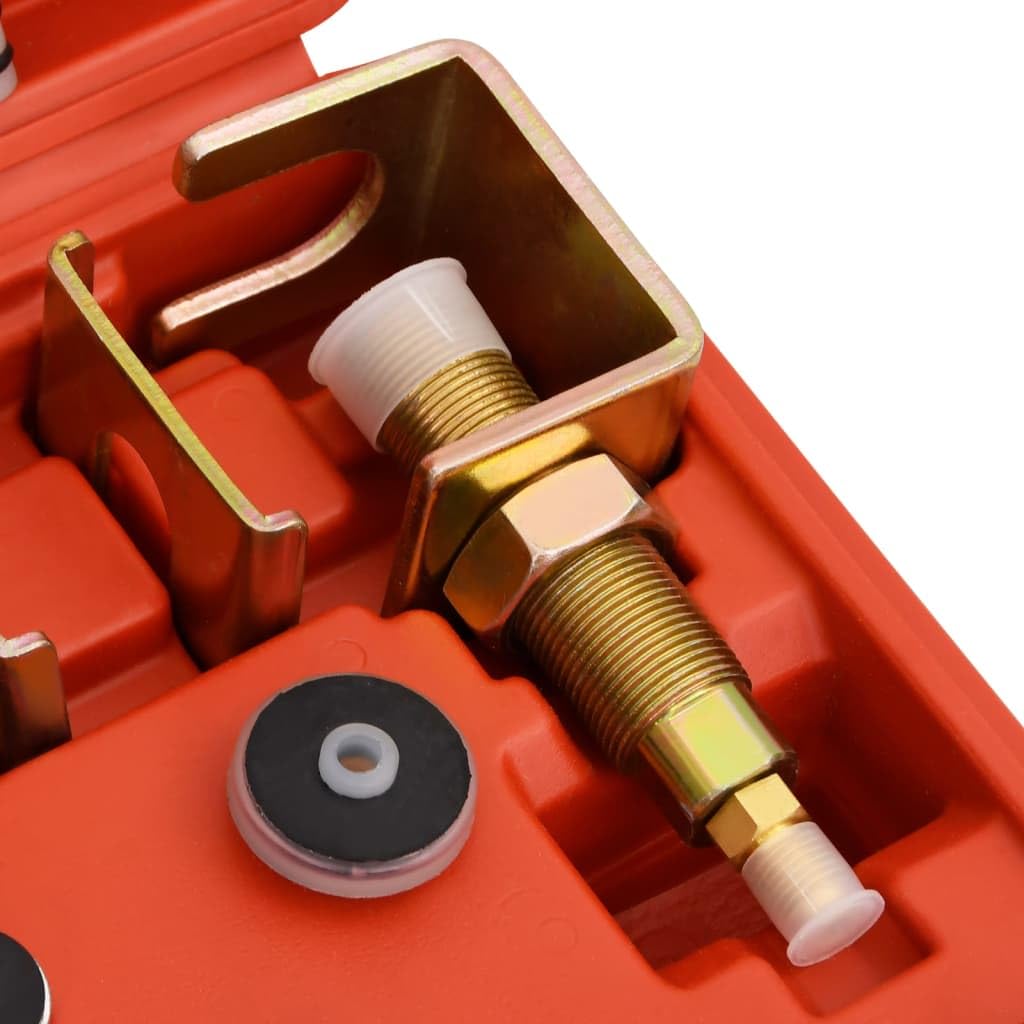 vidaXL Kühlsystemtester Set Auto Klimaanlage Lecksuche Rot