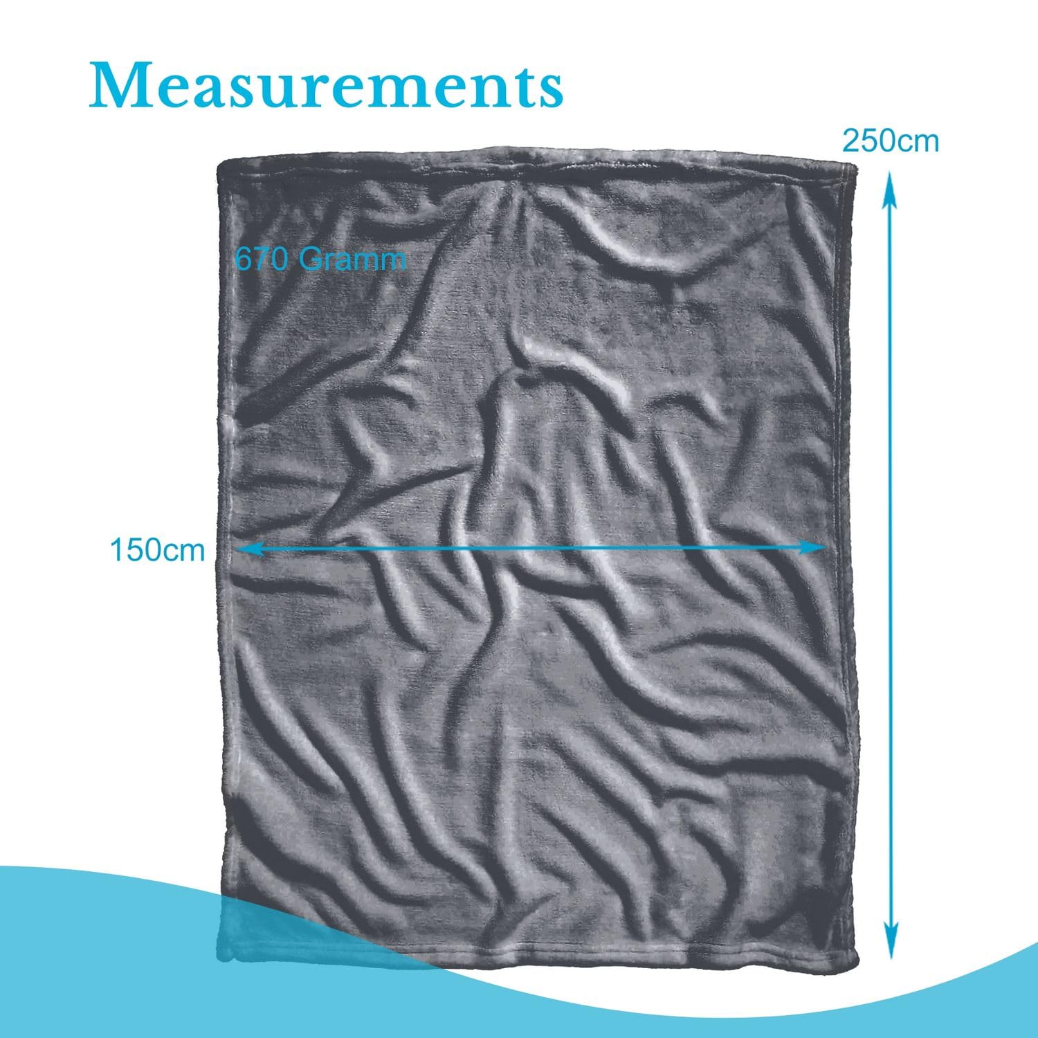 Intirilife Kuscheldecke Stein Grau 200x150 cm Fleece