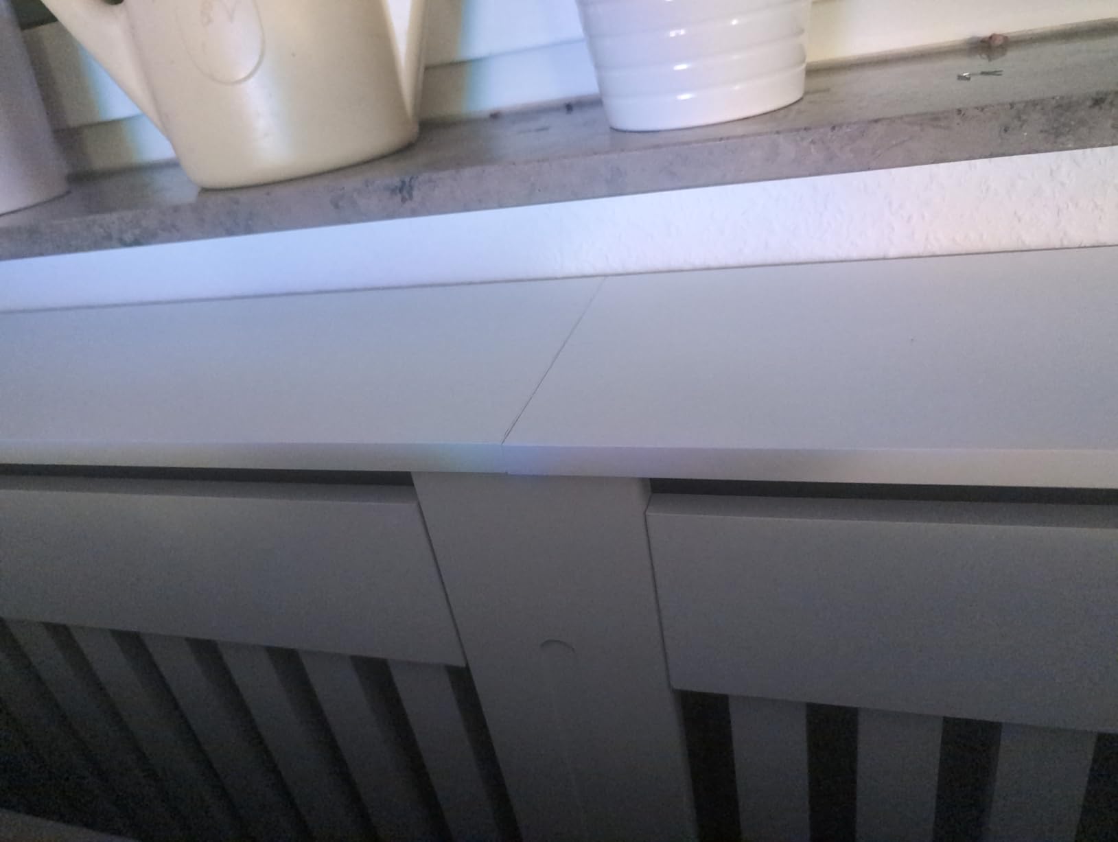 vidaXL Heizkörperverkleidung 112 cm MDF Abdeckung Weiß