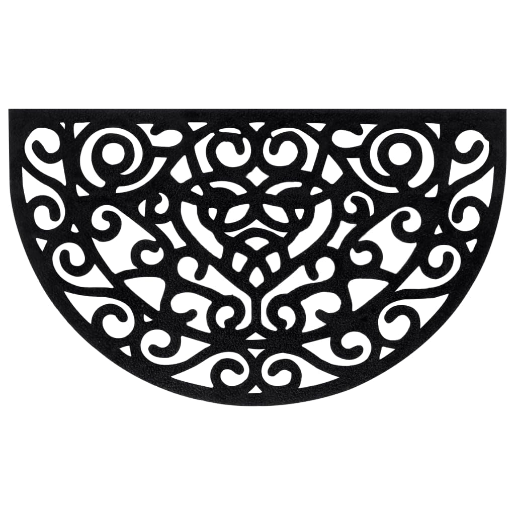 vidaXL Heim & Garten Fußmatte Halbrund 45x75 cm Gummi Drainage
