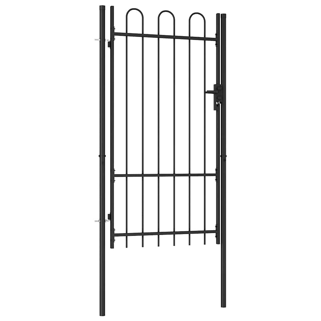 vidaXL BOXTEL Zauntor Stahl 100x120 cm schwarz