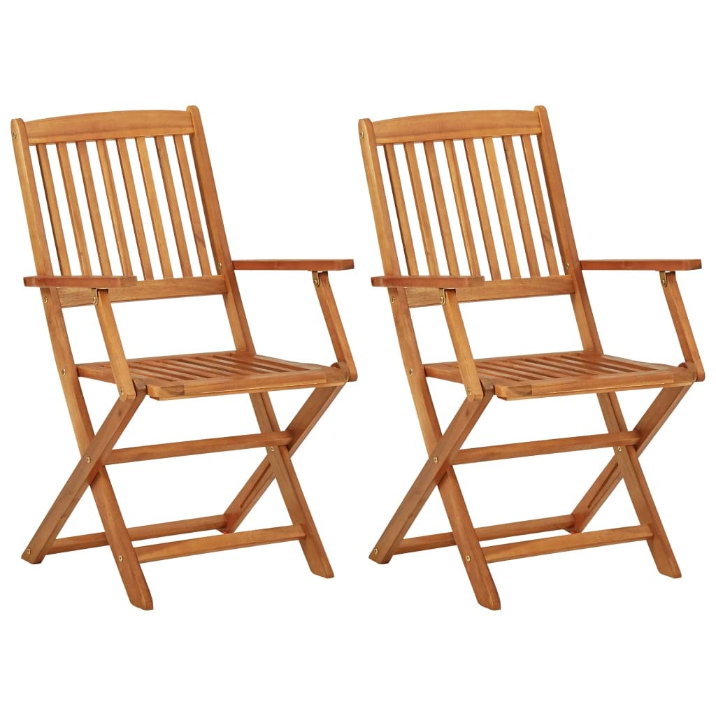 vidaXL Garten-Essgruppe 3-tlg. 70cm Akazie Klappbar Holz Set