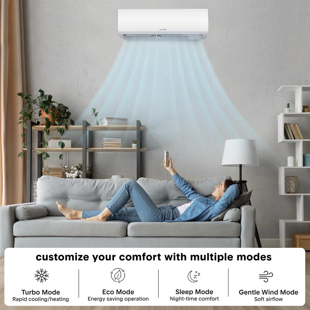 Serenelife Split Klimaanlage 12000 BTU WiFi Heizen Kühlen