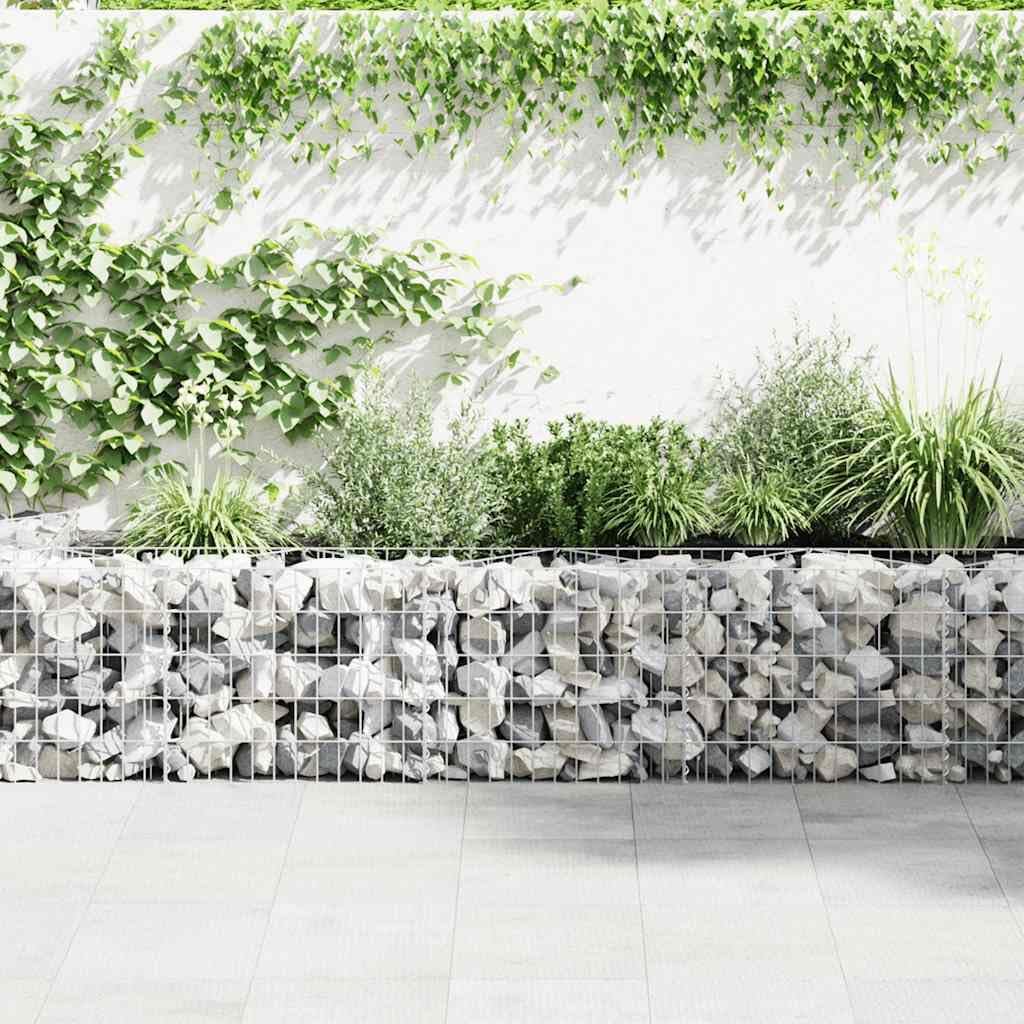 vidaXL Heim & Garten Gabione Pflanzkasten 630x30x50 cm verzinkt