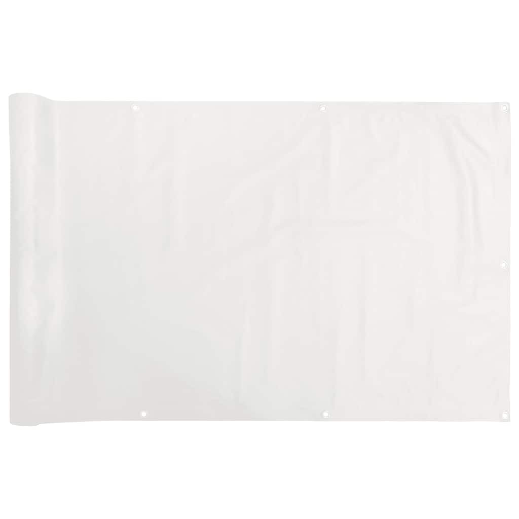 vidaXL Balkon-Sichtschutz Weiß 800x120 cm PVC mit Ösen Windschutz