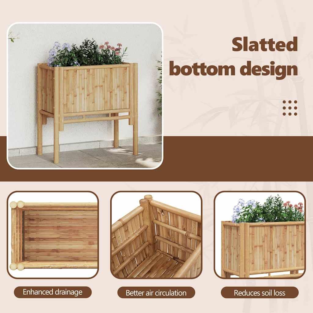 vidaXL Heim & Garten Hochbeet Braun Bambus 70x35x70 cm